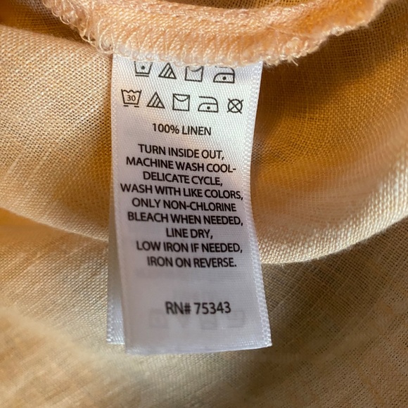 Sigrid Olsen Pale Pink Linen Batwing Sleeve Top, Size Large - Picture 9 of 9